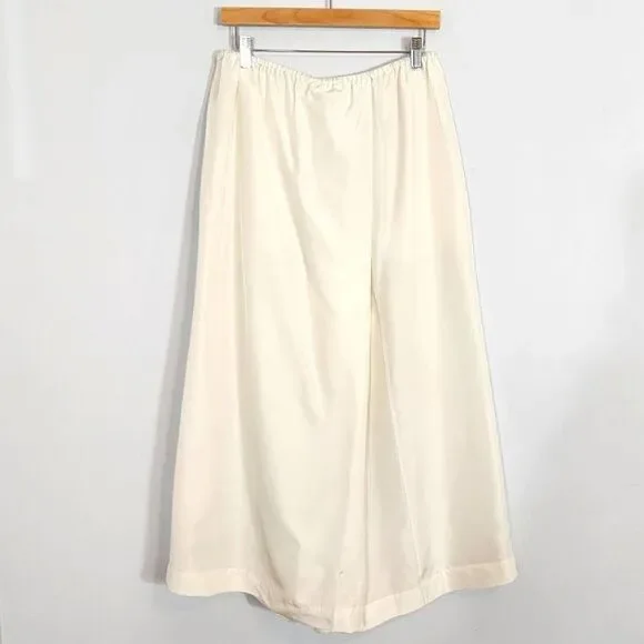 NWT Toteme Habitual Wrap Wide Leg 100% Silk Ivory Trousers Rare Find SZ EU 32 - Picture 10 of 13